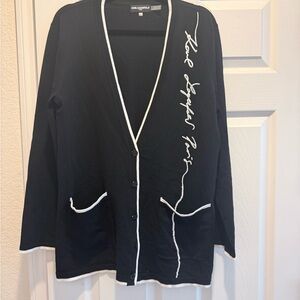 Karl Lagerfeld Black Knitwear with White Accents